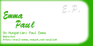 emma paul business card